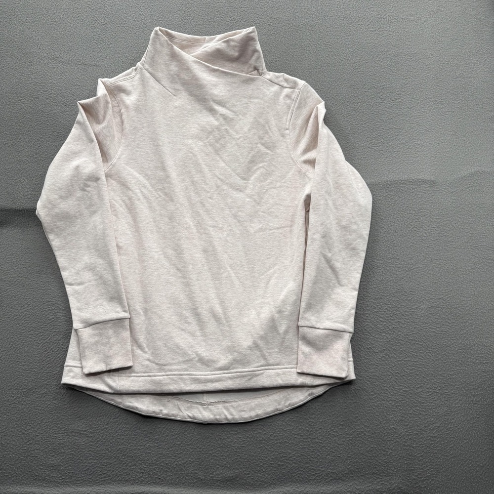 Yogalicious Sweatshirt Womens Small White Cloud Plush Weekend Chic Zip Pockets‎